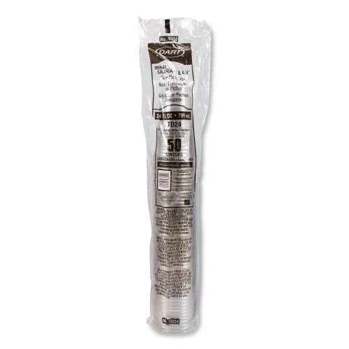 Dart Ultra Clear PET Cold Cups, 24 oz, Clear, 50/Sleeve, 12 Sleeves/Carton (TD24)
