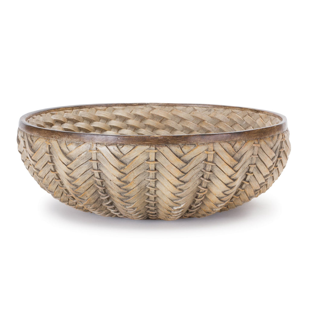 Decorative Wicker Design Bowl (Set of 2)