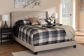 Baxton Studio Lisette Modern and Contemporary Grey Fabric Upholstered King Size Bed