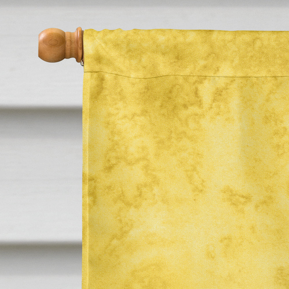 Bee on Yellow House Flag 28x40 Porch Sleeve Pole Decorative Outside Yard Banner Artwork Wall Hanging, Polyester