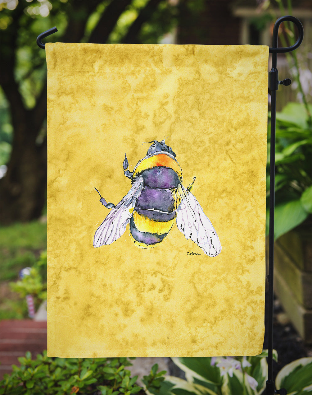 Bee on Yellow Garden Flag Mailbox Decorative Yard Banner Outside Patio Artwork for Flower Beds, Garden Size, Multicolor