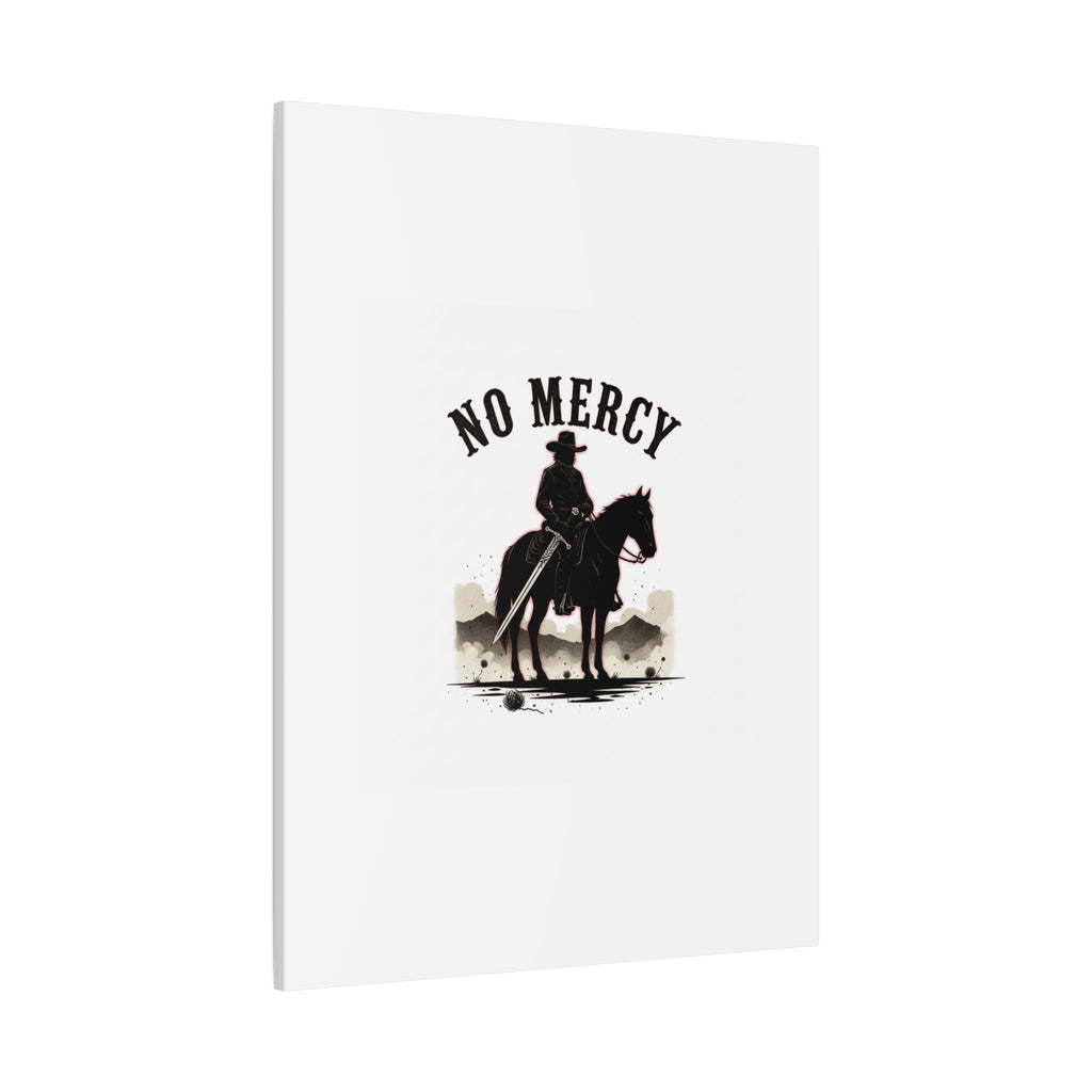 No Mercy Cowboy Skull Canvas | western skull art, gothic Americana