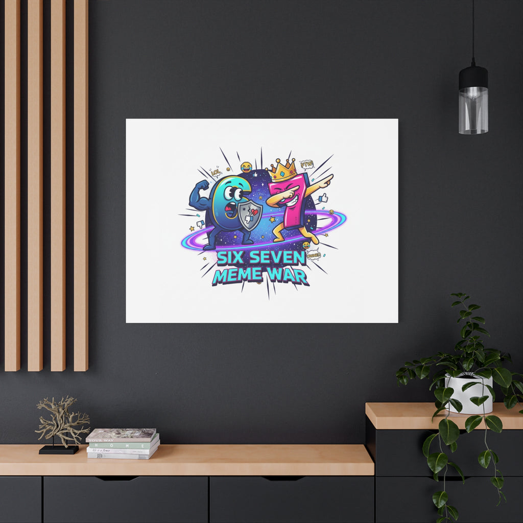 Six Seven Meme War Canvas | Legendary Internet Battle Art, Viral Culture Wall Decor