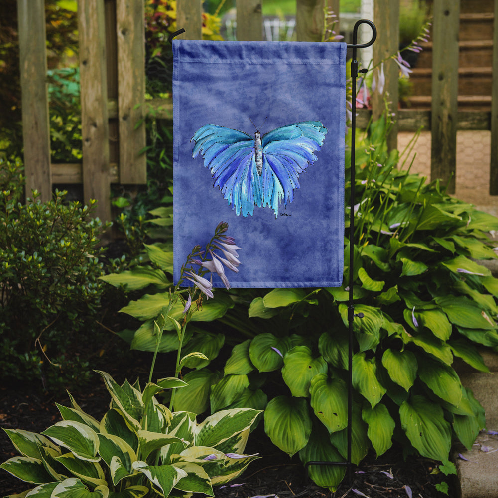 Butterfly on Slate Blue Garden Flag Mailbox Decorative Yard Banner Outside Patio Artwork for Flower Beds, Garden Size, Multicolor