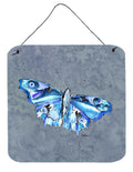 Butterfly on Gray Wall or Door Hanging Prints Aluminum Metal Sign Kitchen Wall Bar Bathroom Plaque Home Decor, 6x6, Multicolor