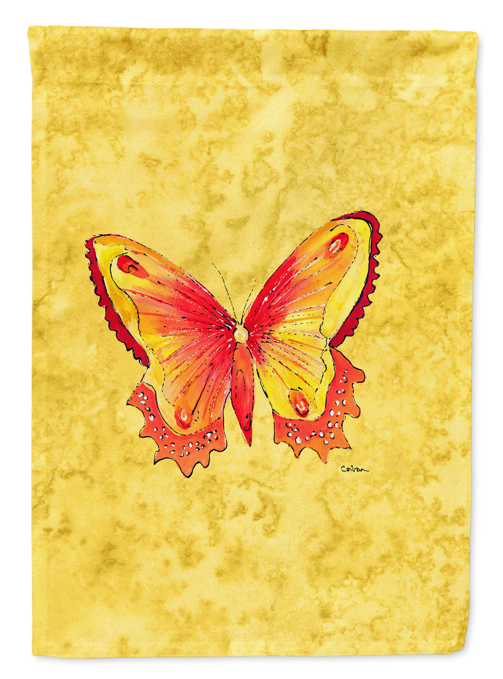 Butterfly on Yellow Garden Flag Mailbox Decorative Yard Banner Outside Patio Artwork for Flower Beds, Garden Size, Multicolor