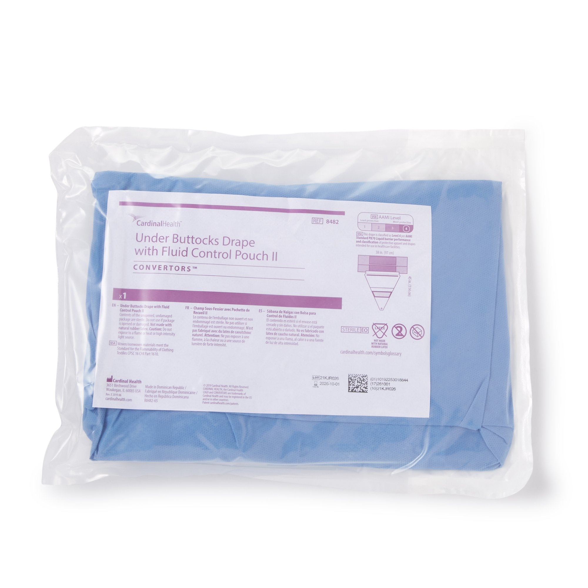 Cardinal Health™ Under Buttocks Obstetrics / Gynecology Drape, 38 x 27 x 45 Inch 8482