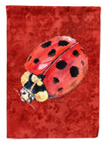 Lady Bug on Deep Red Garden Flag Mailbox Decorative Yard Banner Outside Patio Artwork for Flower Beds, Garden Size, Multicolor
