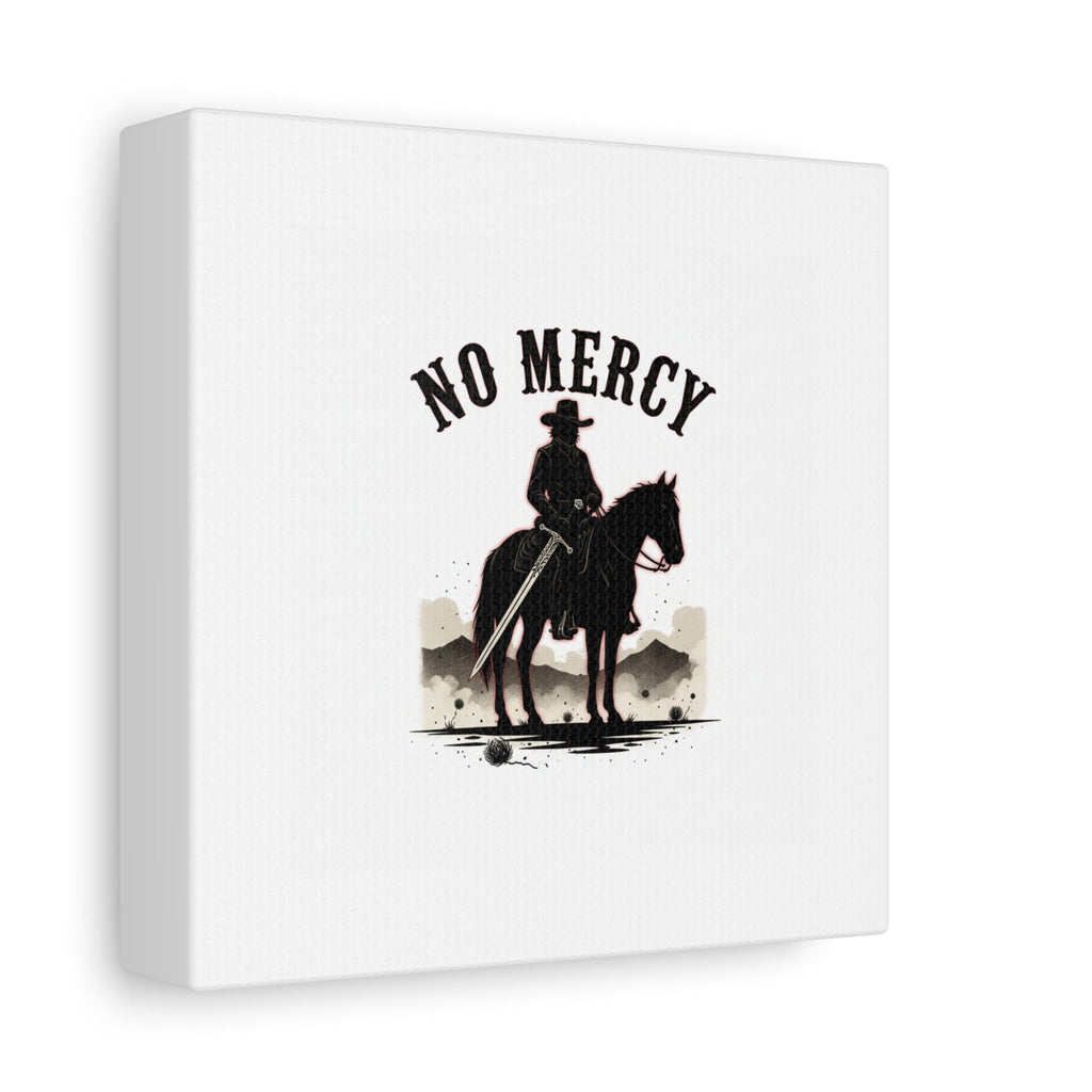 No Mercy Cowboy Skull Canvas | western skull art, gothic Americana