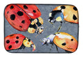 Lady Bug Multiple Dish Drying Mat Absorbent Dish Drying Mat Pad for Kitchen Counter Dish Drainer Mat for Countertop, 14 x 21", Multicolor