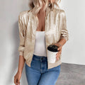 Thin Coat With Zip Slim Fit Slimming Casual Jacket Top