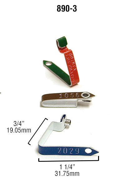 WING BAND TAG/0901-1000/PURPLE/STYLE 890-3