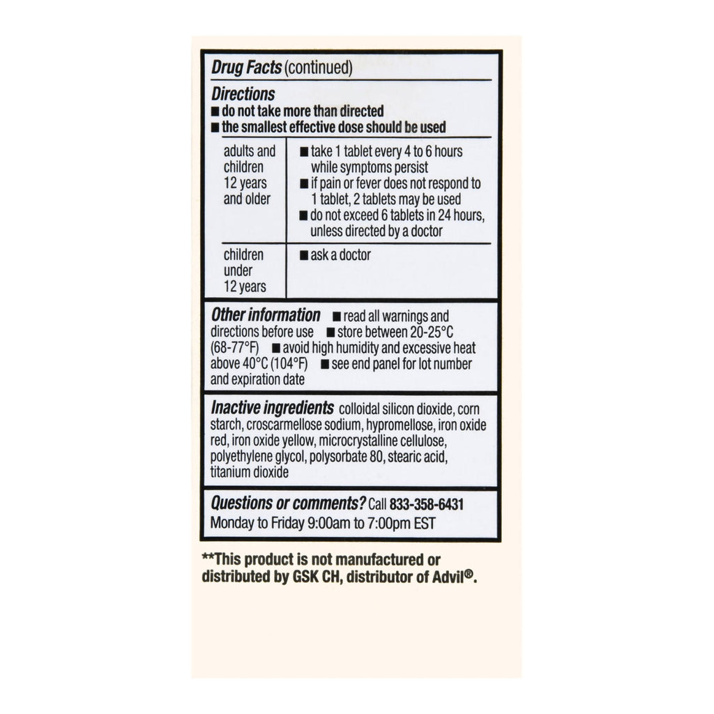 Foster & Thrive™ Ibuprofen 200 mg Coated Tablets 70677113201