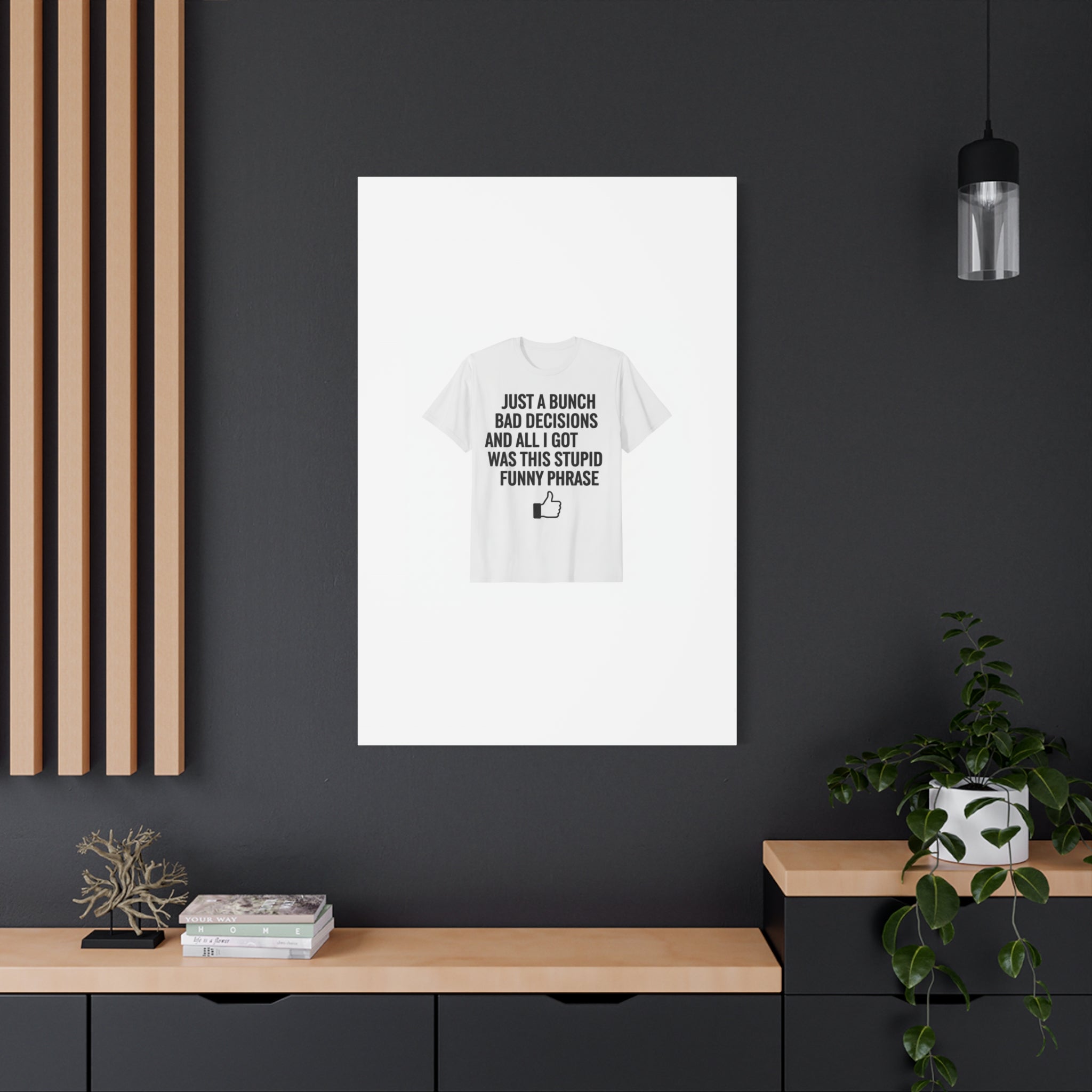 self-deprecating quote Canvas | sarcastic introvert wall art, anxiety humor