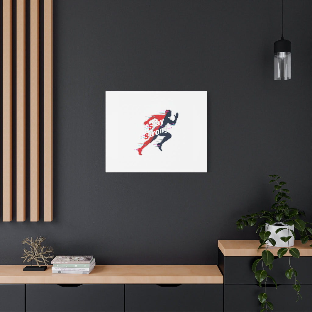 Stay Strong Runner Canvas | Fitness Motivation, Gym Wall Art