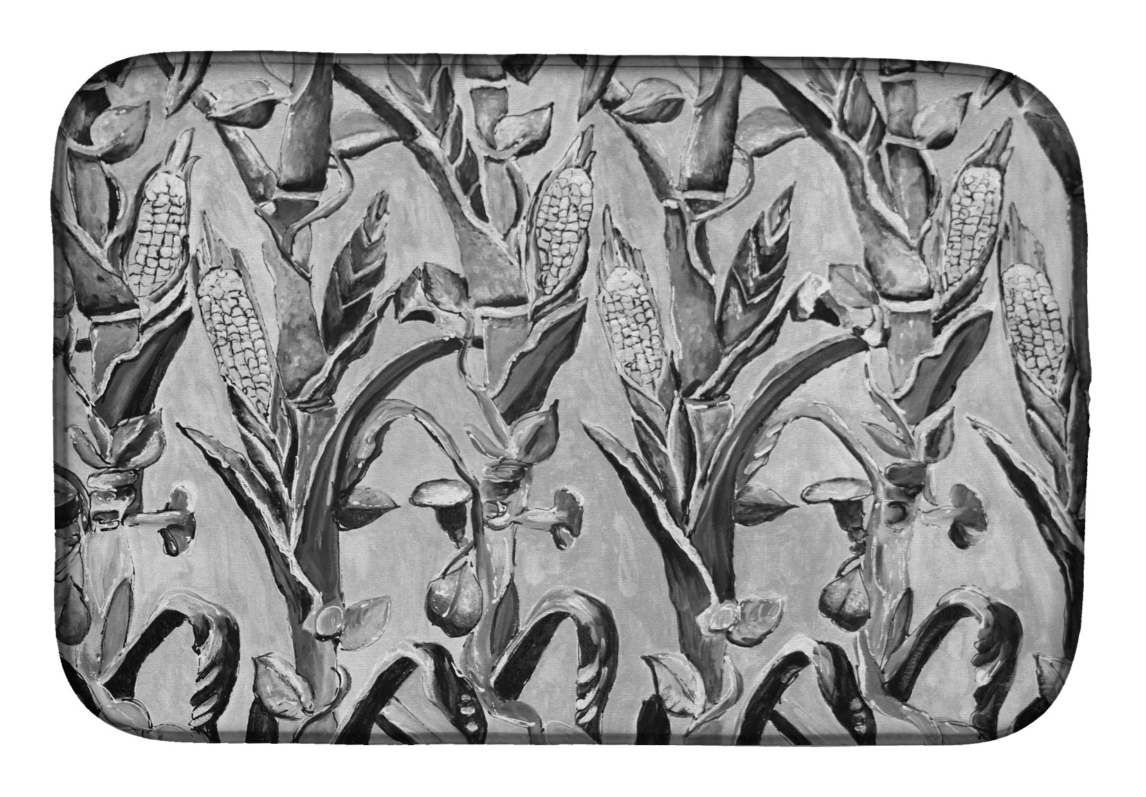 Corn Ironwork Fence Dish Drying Mat Absorbent Dish Drying Mat Pad for Kitchen Counter Dish Drainer Mat for Countertop, 14 x 21", Multicolor