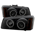 SPYDER Chevy Silverado 1500/2500/3500 03-06 CCFL Halo LED Black Smoke PRO-YD-CS03-CCFL-BSM 5078728