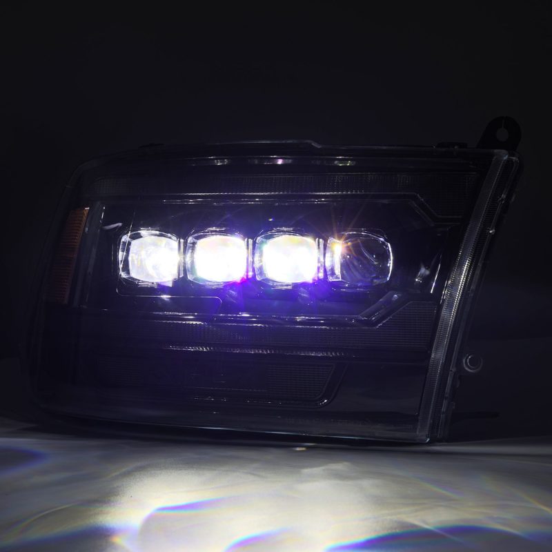 AlphaRex 09-18 Ram 2500 NOVA LED Proj Headlights Plank Style Alpha Blk w/Activ Light/Seq Signal/DRL 880557 *Discontinued