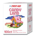 American® White Cross Stat Strip® Candy Land Adhesive Strip, ¾ x 3 Inch 10850