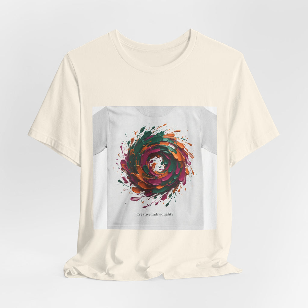Abstract Floral Swirl Tee | Painterly Brushstroke Apparel, Artsy Graphic Design