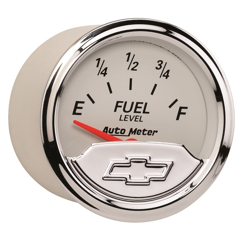 AutoMeter Gauge Fuel Level 2-1/16in. 240 Ohm(e) to 33 Ohm(f) Elec Chevrolet Heritage Bowtie 1317-00408