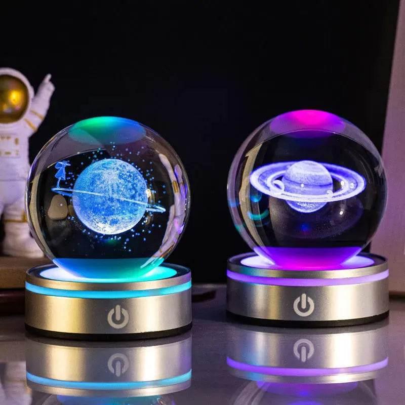 3D Space LED Crystal Ball Lamp