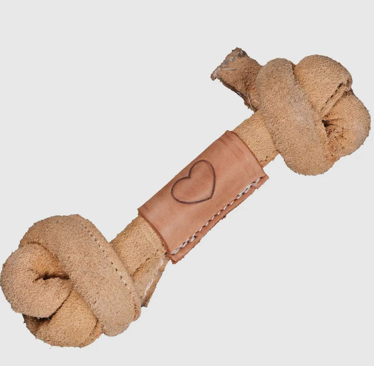 🦴🐾 Huggle-Hide Natural Leather Knotted Toy