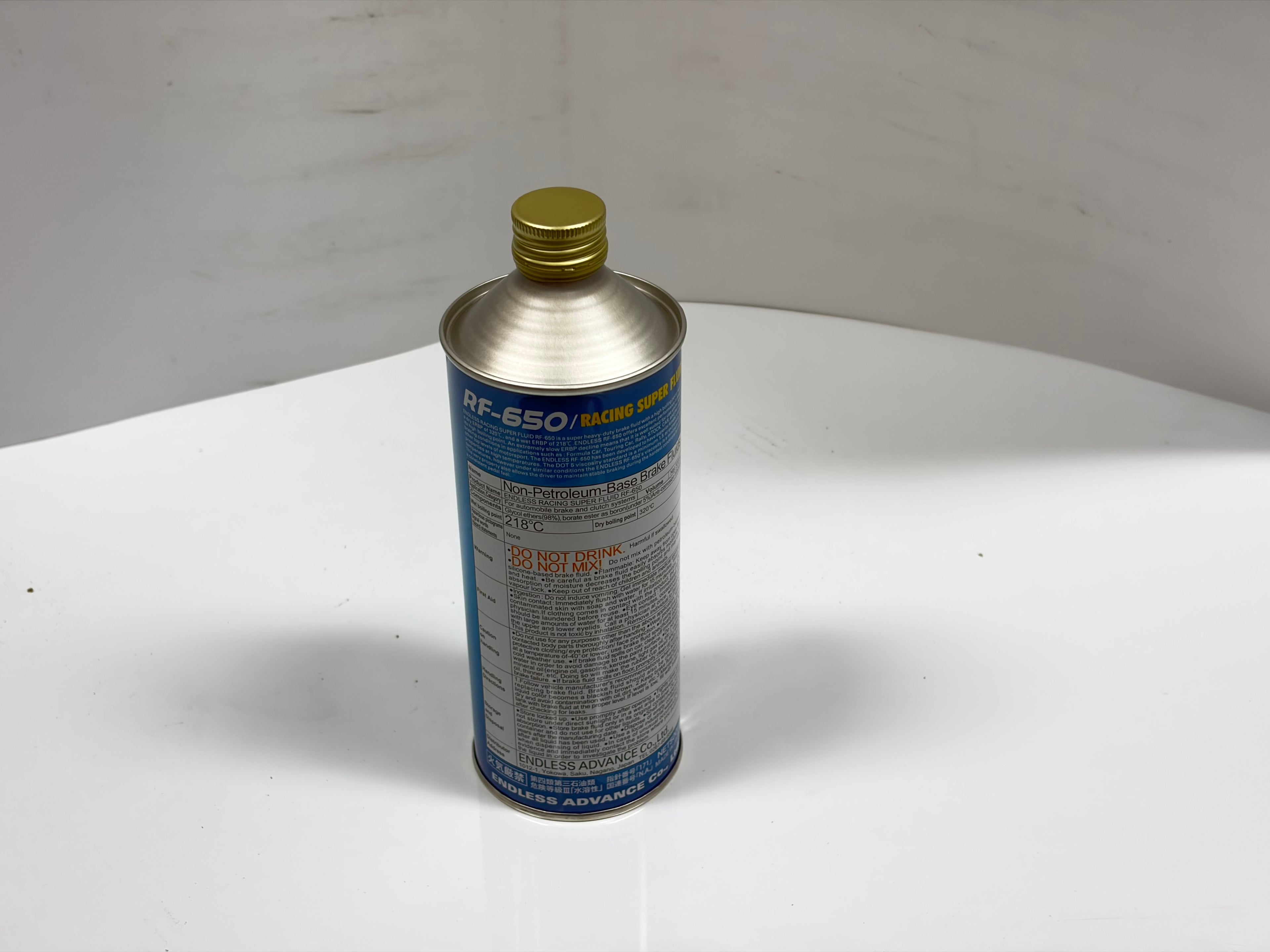 Endless RF‑650 Racing Brake Fluid 500 mL - 613°F Dry Boiling Point, Motorsport Grade RF650