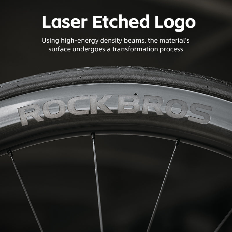 ROCKBROS Road Bike T700 Carbon Fiber Wheelset 50mm Rim Disc Brake Bike Wheels Clincher/Tubeless