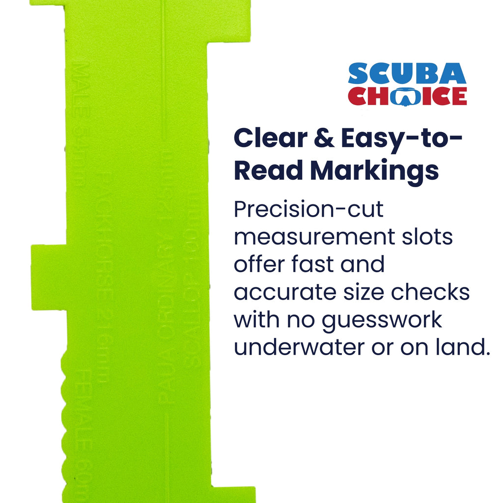 Scuba Diving Shellfish Measuring Gauge with Clip