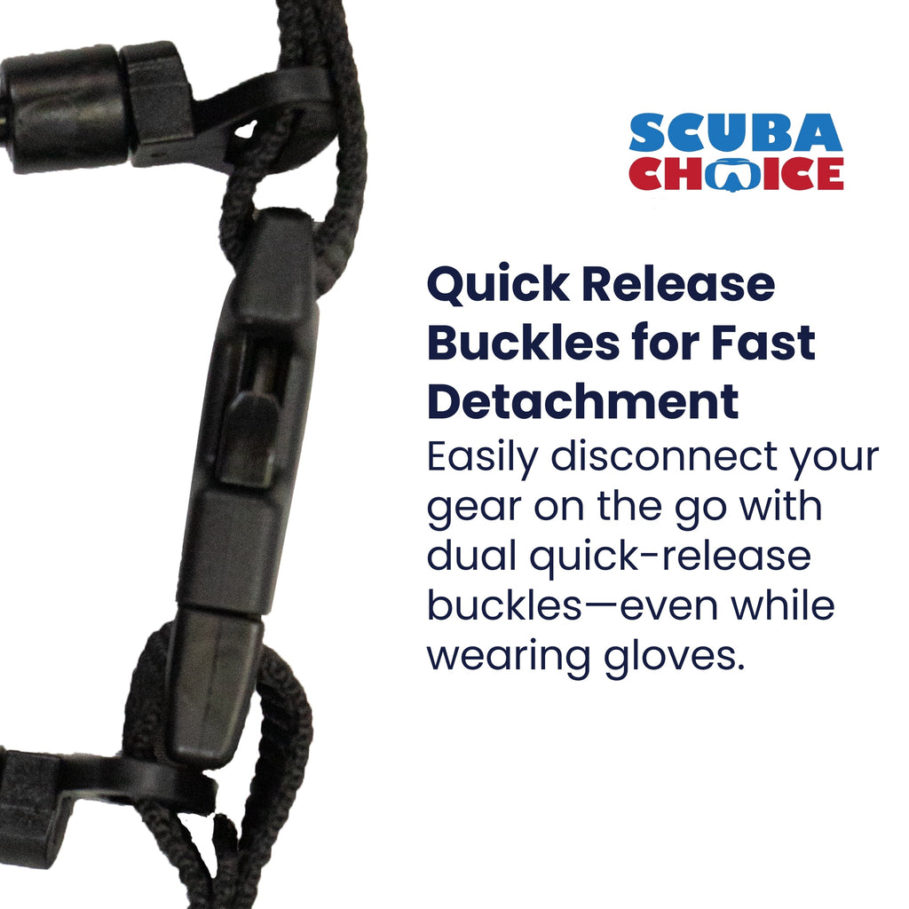 Scuba Diving Shark Coil Lanyard with Snaps and Quick Release Buckles
