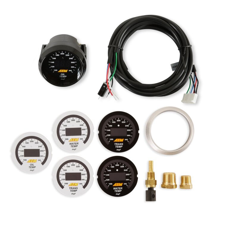 AEM Electronics 52mm Digital Oil Water Temperature Gauge 100-300 F