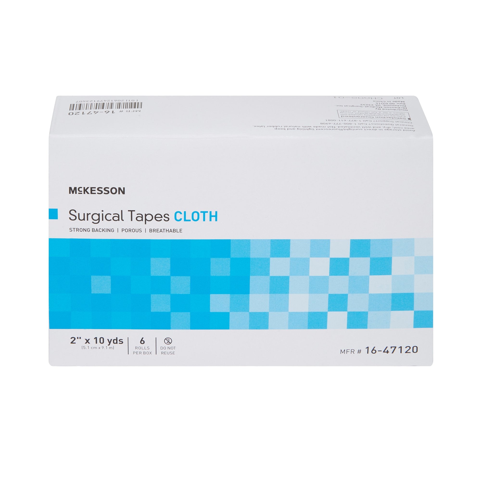 McKesson Silk-Like Cloth Medical Tape, 2 Inch x 10 Yard, White 16-47120