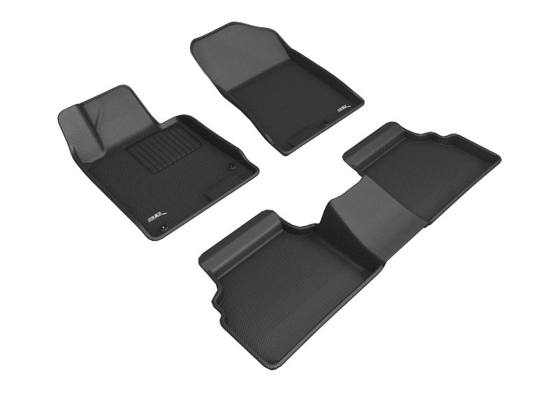 3D MAXpider 2021+ Kia K5 FWD Kagu 1st & 2nd Row Floormats - Black L1KA05901509
