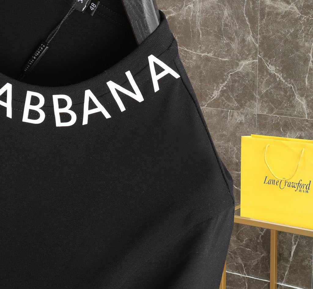 Dolce & Gabbana T-Shirt Without Collar 'Black & White'
