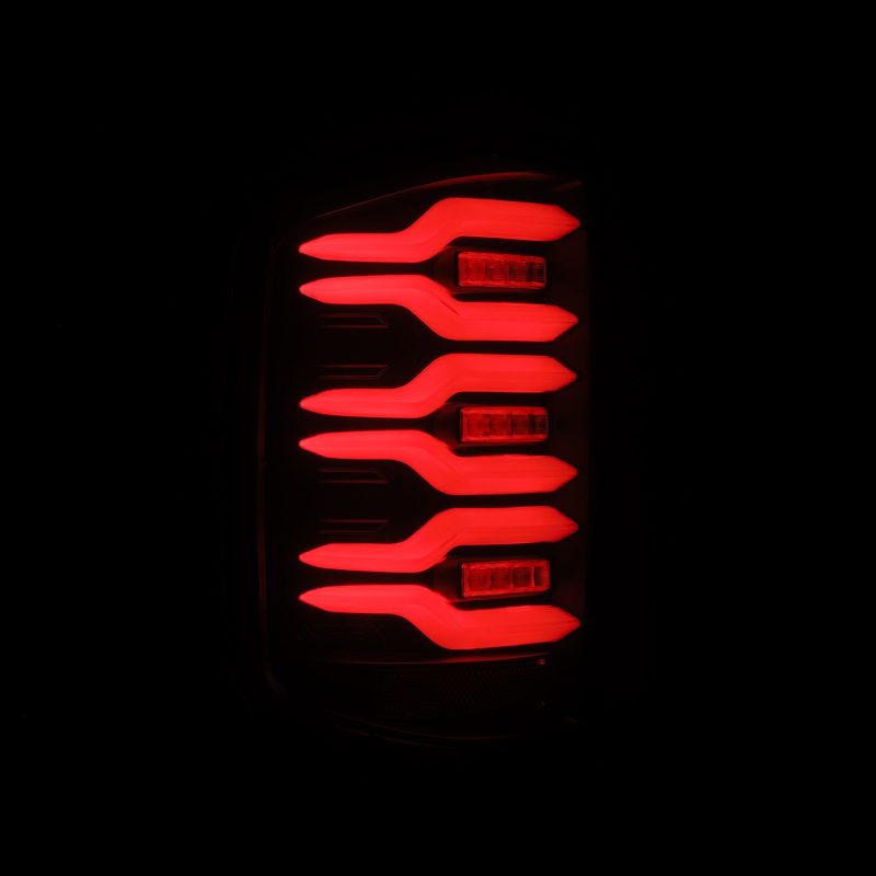 AlphaRex 14-18 Chevrolet Silverado Luxx-Series LED Tail Lights Black w/Activ Light/Seq Signal 620030 *Discontinued