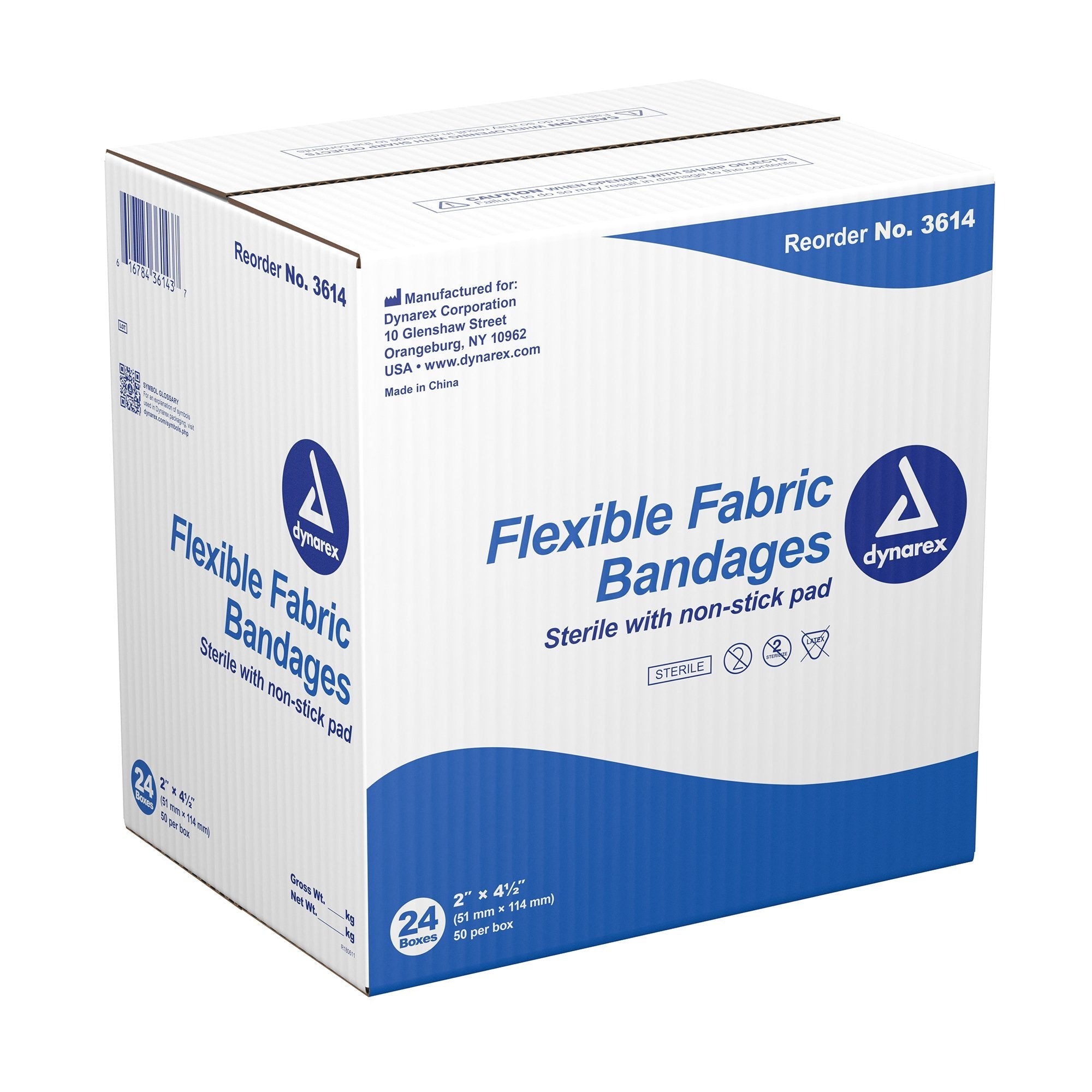 dynarex® Tan Adhesive Strip, 2 x 4½ Inch 3614