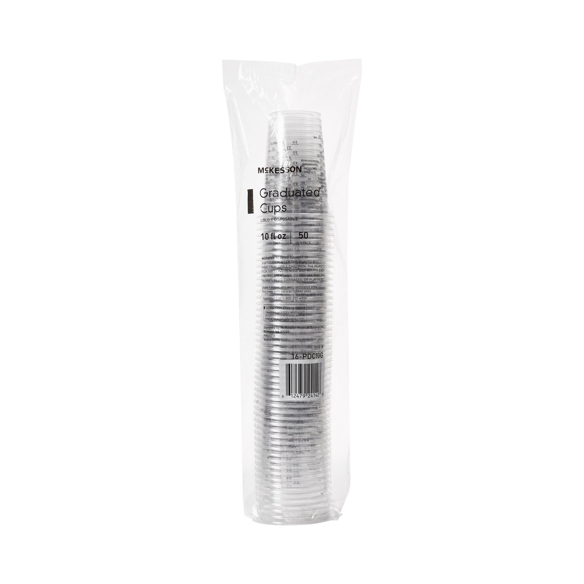 McKesson Graduated Drinking Cup, 10 oz., Clear 16-PDC10G