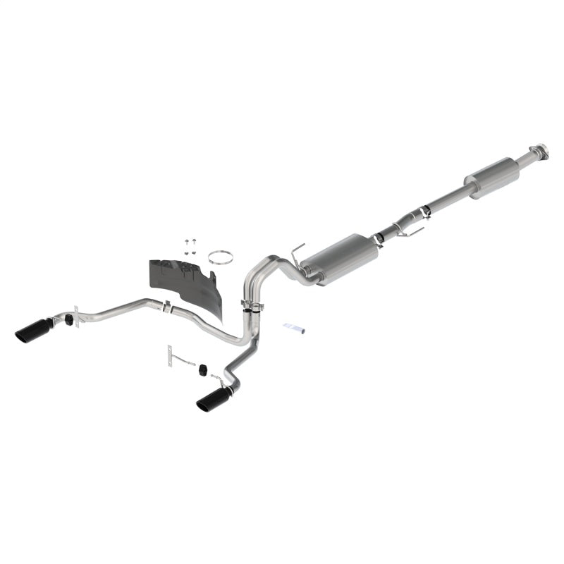 Ford Racing 21-24 F-150 Touring Rear Exit Exhaust - Black Tips M-5200-FTBR
