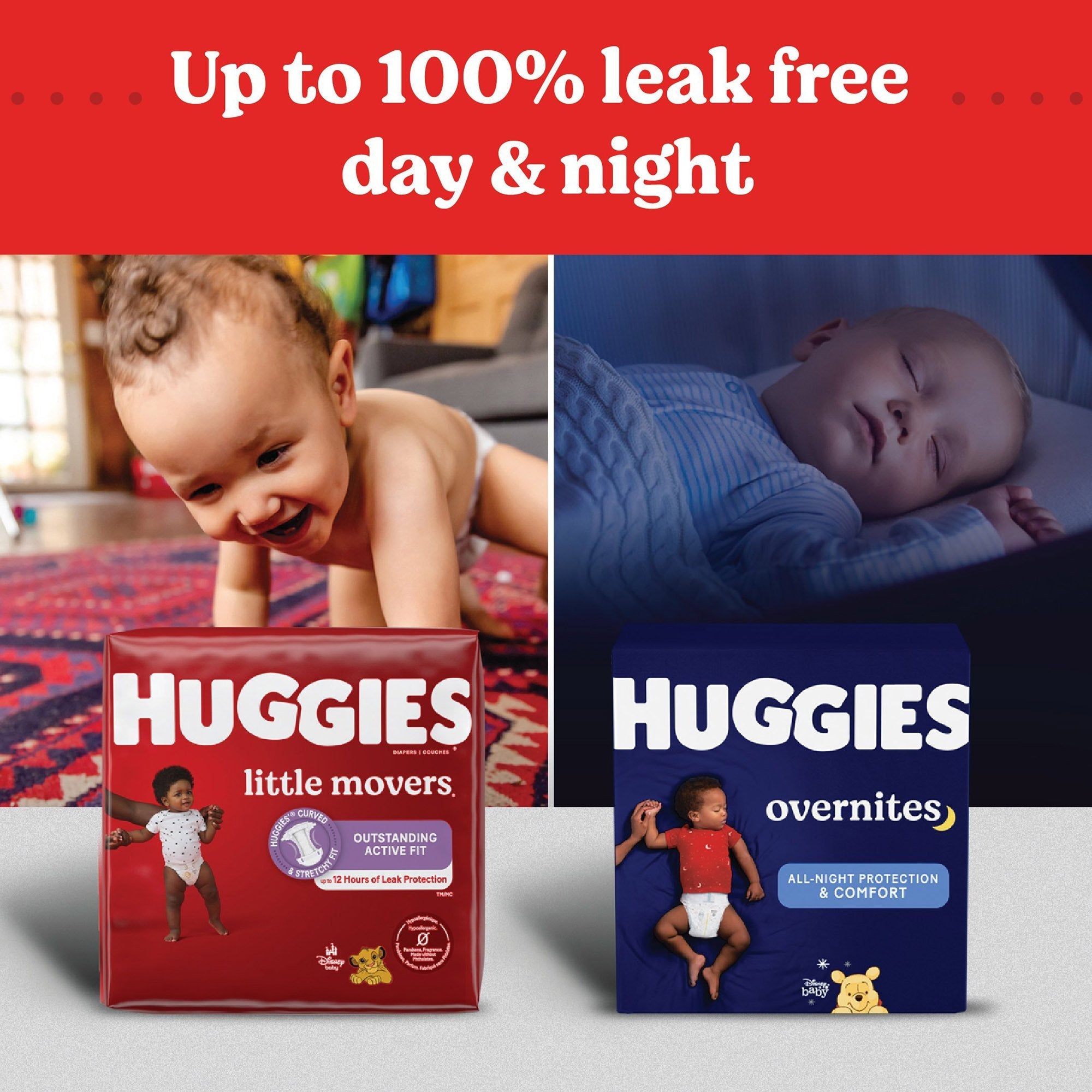Unisex Baby Diaper Huggies® Overnites Size 7 Disposable Heavy Absorbency 54918