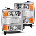 AlphaRex 04-15 Chevy 1500HD NOVA-Series LED Proj Headlights Chrome w/Activ Light/Seq Signal & SB DRL 880240 *Discontinued