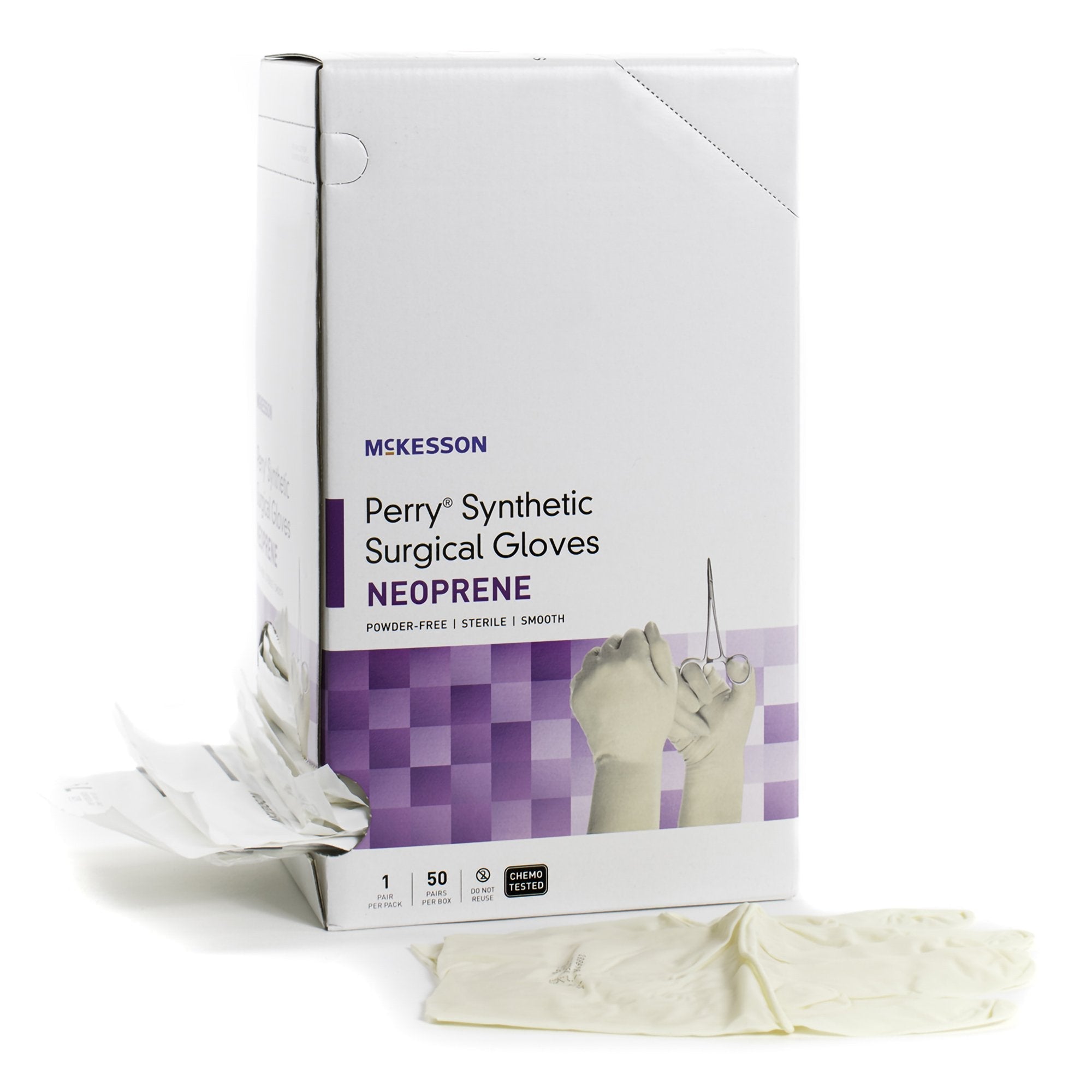 McKesson Perry® Polychloroprene Surgical Glove, Size 6.5, Cream 20-2665N