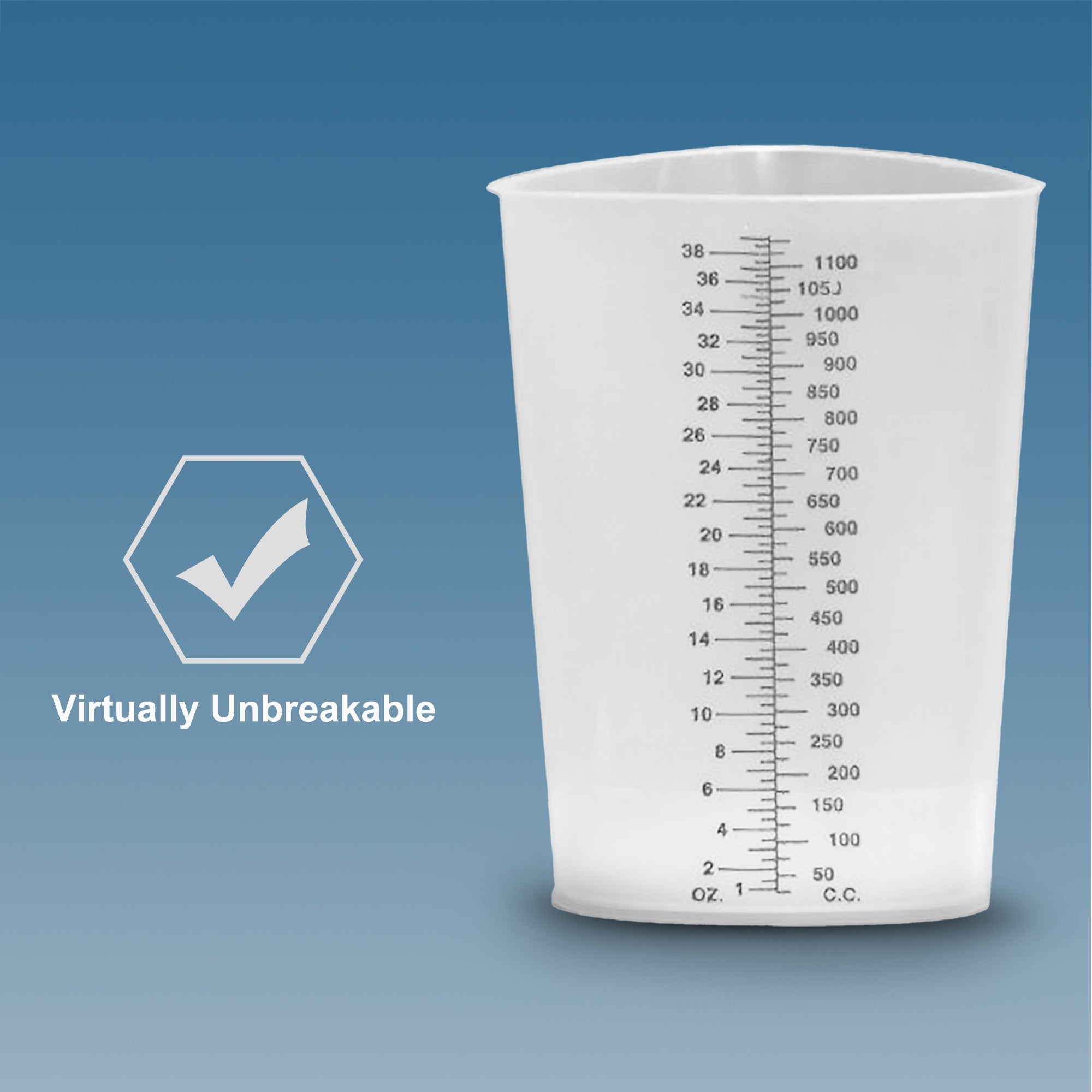 Plasti-Grad® Graduated Beaker, 1,200 mL 1150