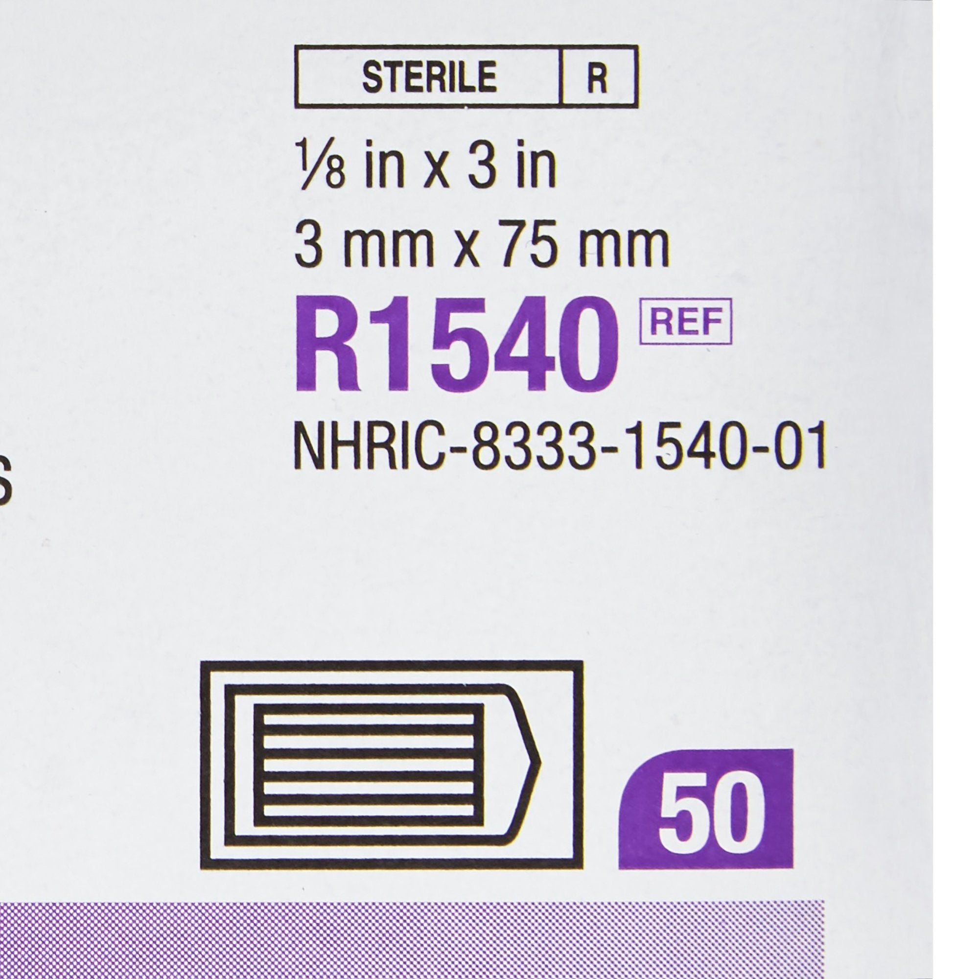 3M Steri-Strip Skin Closure Strips, nonwoven Material, Reinforced Strip, White R1540