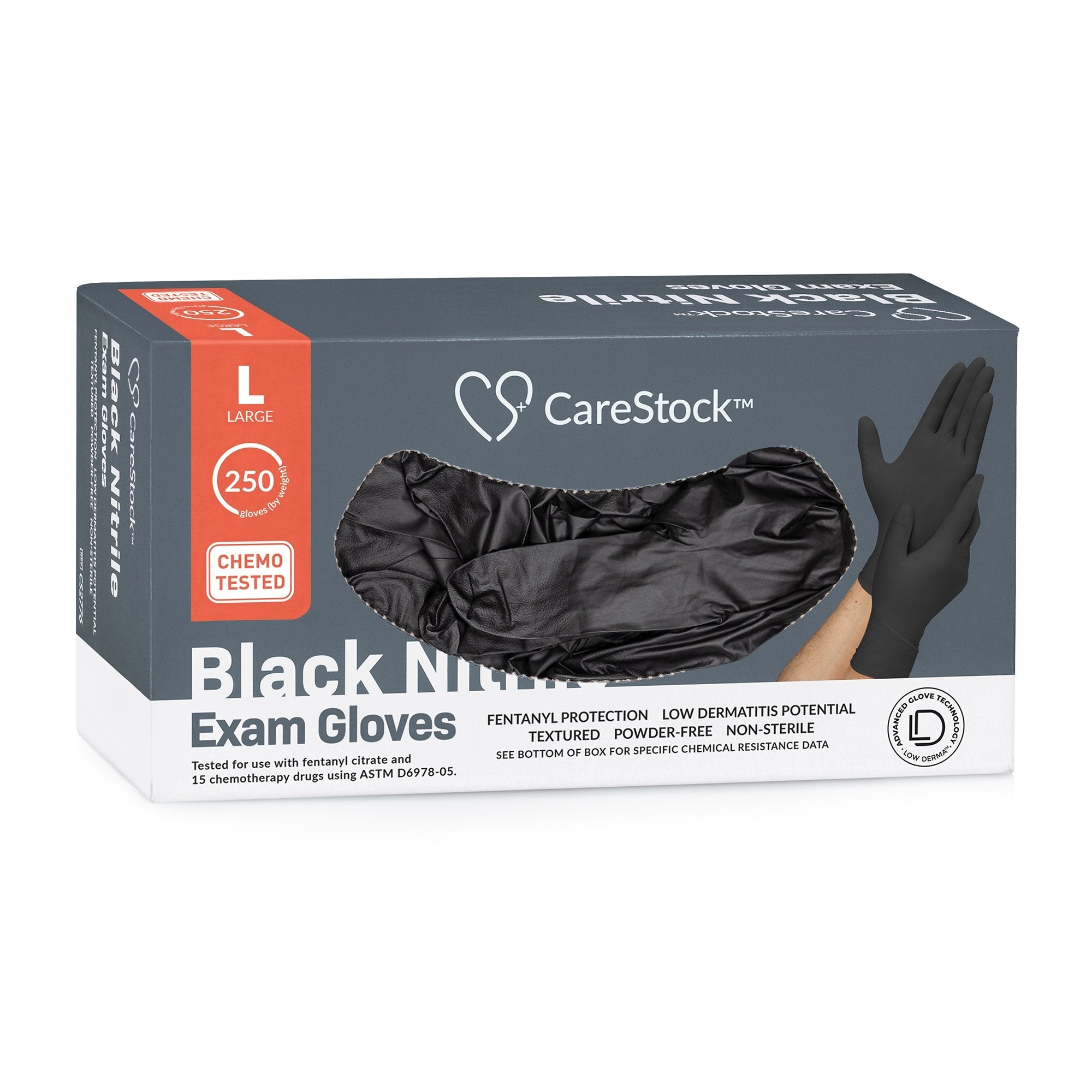 CareStock™ Nitrile Exam Glove, Large, Black CS2776