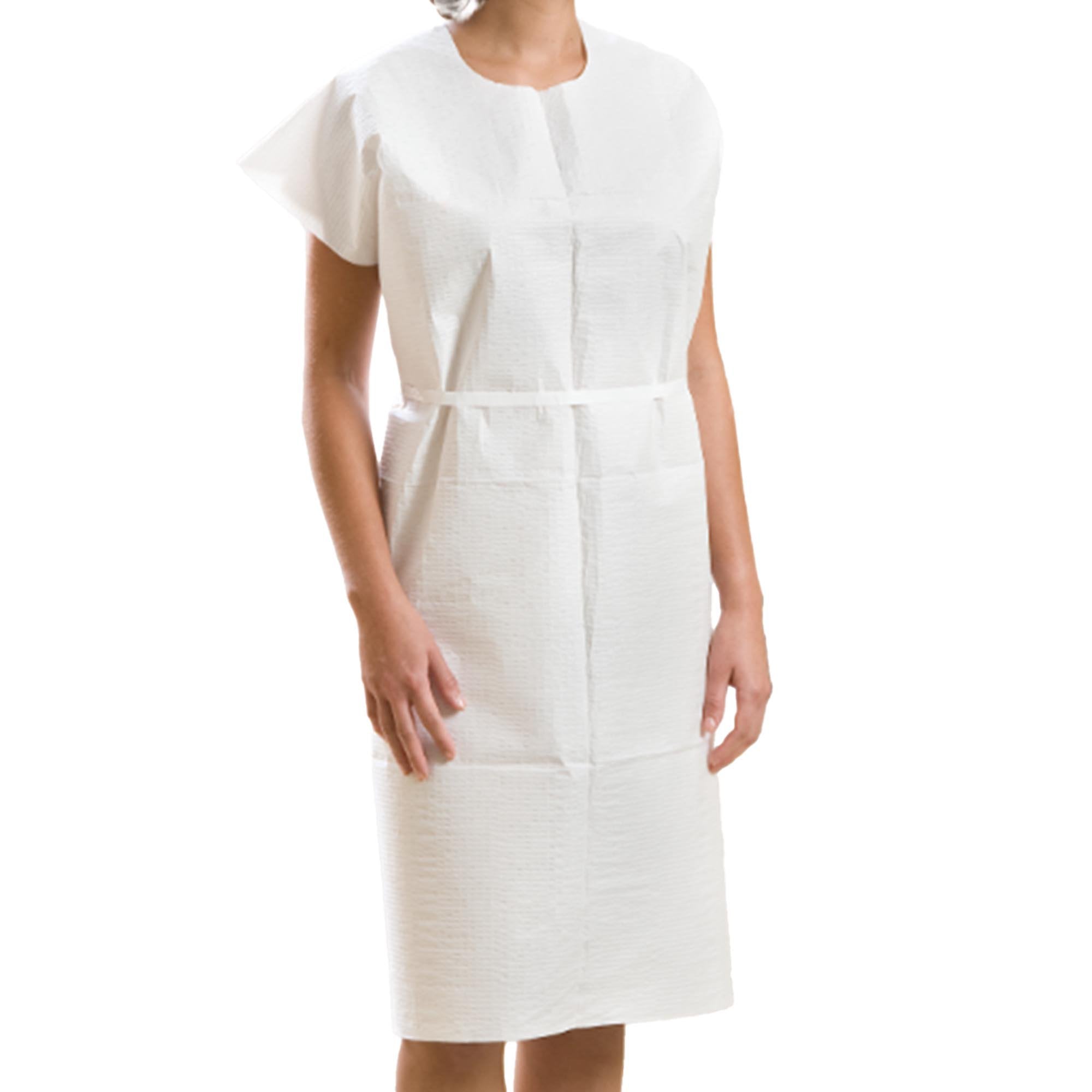 Graham Medical Patient Exam Gown, Medium/Large, White 70220N