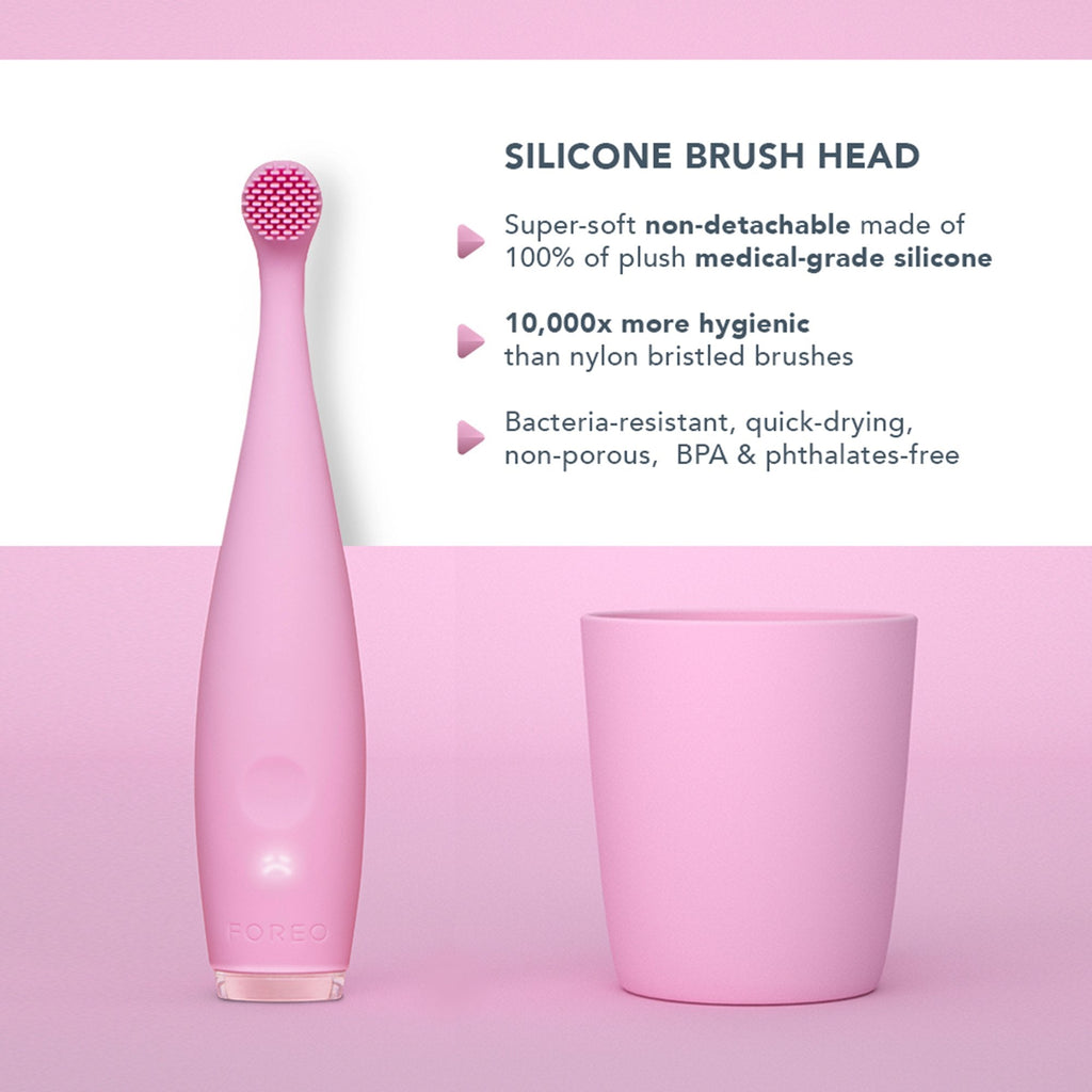 ISSA™ baby Soft Silicone Sonic Toothbrush, Pearl Pink Bunny F9878
