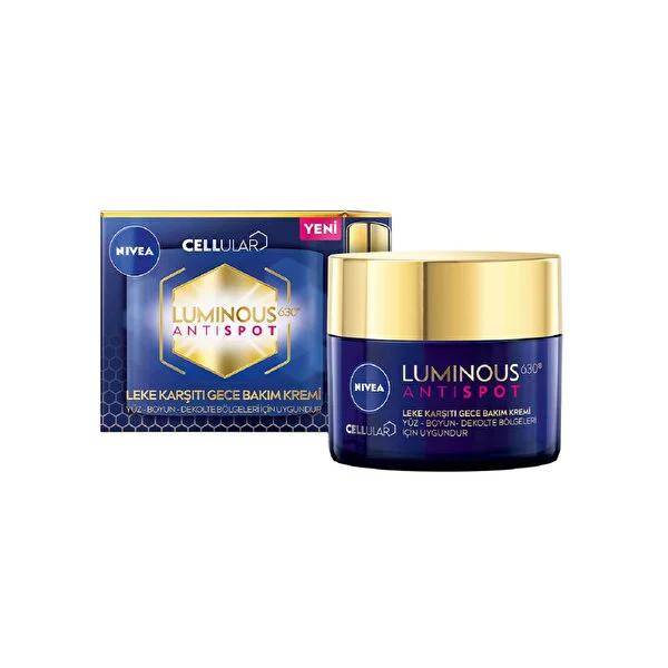 Nivea Anti-spot Night Care Cream with Luminous630 - Dark Spot Correction & Hyperpigmentation Treatment, 1.69 fl oz