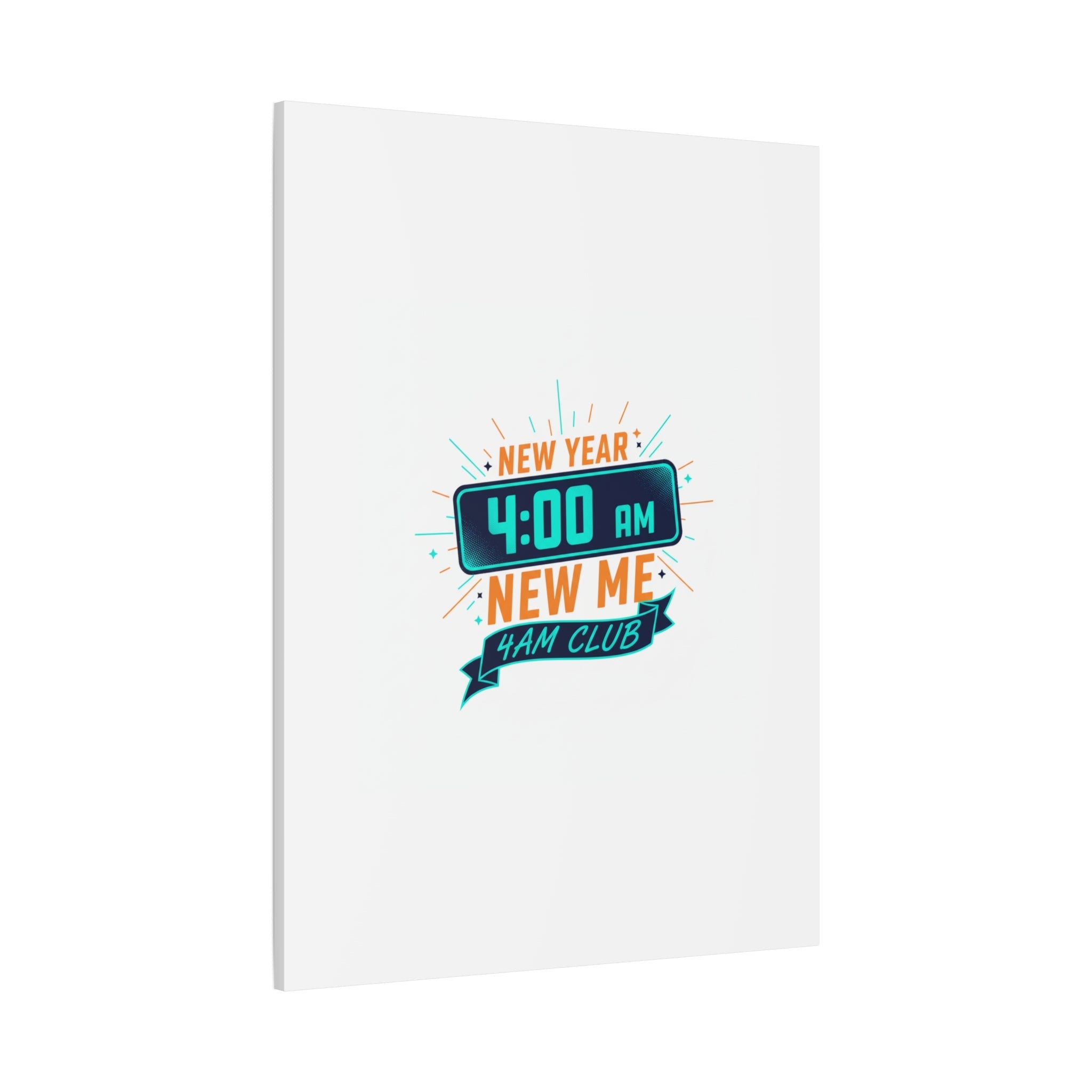 4AM Club New Year Graphic Canvas | Holiday Party Novelty, Festive New Year Decor