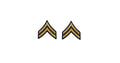 U.S. Army E4 Corporal Gold on Blue Sew-on - Large/Male